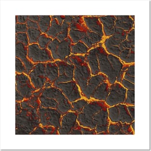 Lava texture Posters and Art